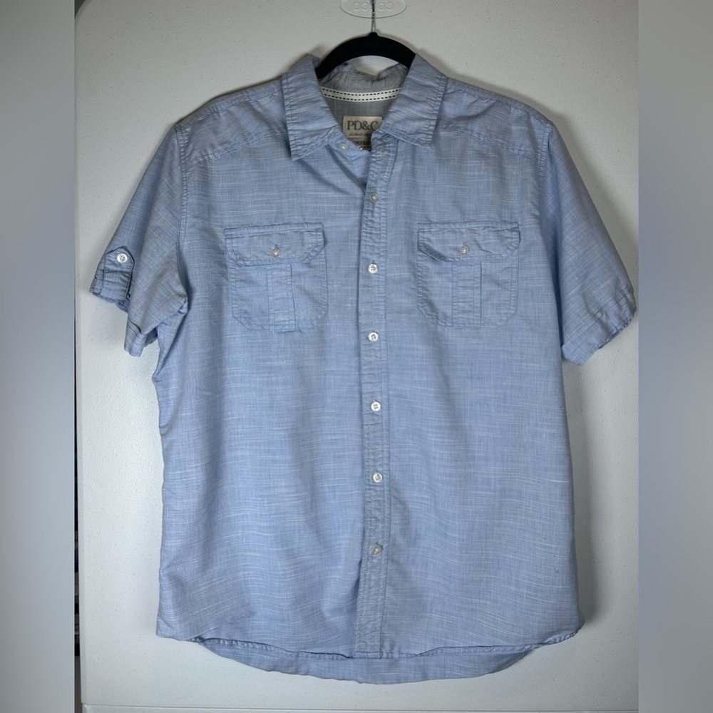 PD&C Light Blue Men's Shirt. Size Large.